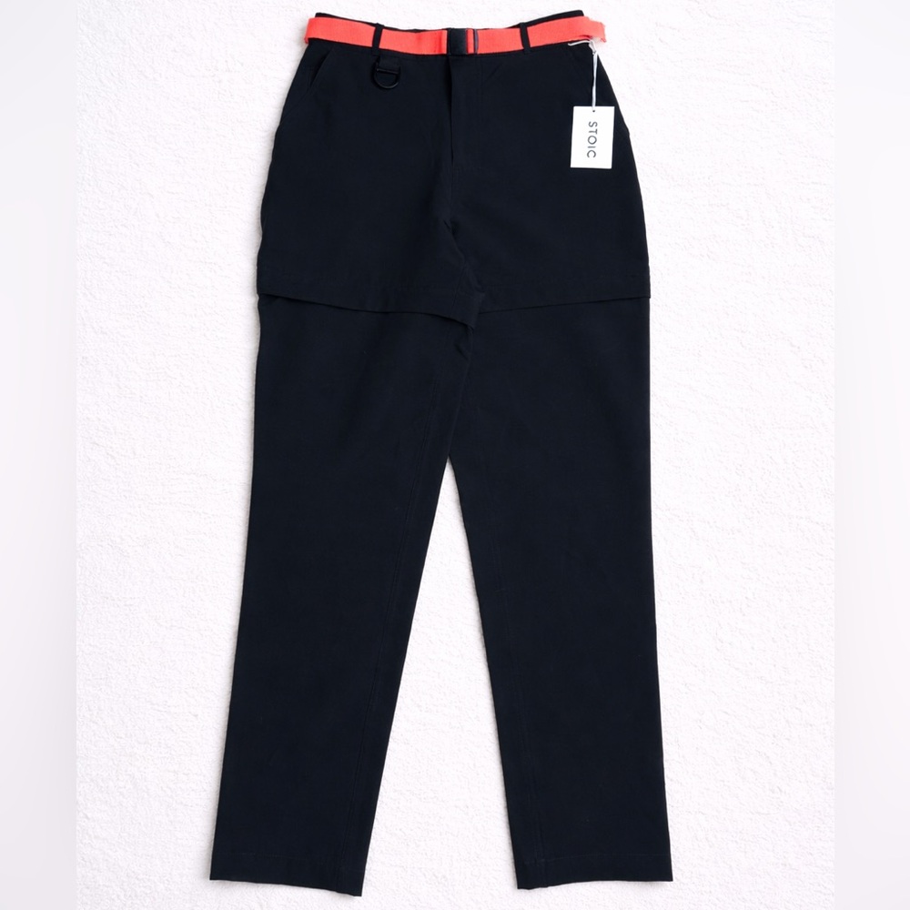 STOIC women’s wander zip off‎ pants in black size 4 NWT